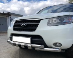 Тюнинг внедорожника Защита переднего бампера Hyundai Santa Fe 2006-2010