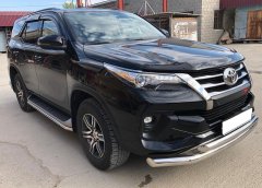 Тюнинг внедорожника Защита переднего бампера Toyota Fortuner TRD 2018