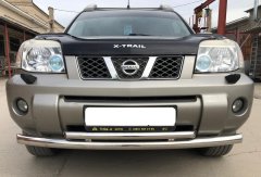 Тюнинг внедорожника Защита переднего бампера Nissan X-trail 2004-2007 (T30) Первое поколение (Рестайлинг)