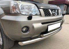 Тюнинг внедорожника Защита переднего бампера Nissan X-trail 2004-2007 (T30) Первое поколение (Рестайлинг)