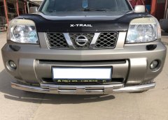 Тюнинг внедорожника Защита переднего бампера Nissan X-trail 2004-2007 (T30) Первое поколение (Рестайлинг)