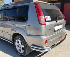 Тюнинг внедорожника Защита заднего бампера Nissan X-trail 2004-2007 (T30) Первое поколение (Рестайлинг)