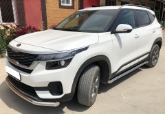Тюнинг внедорожника Защита переднего бампера KIA Seltos 2020