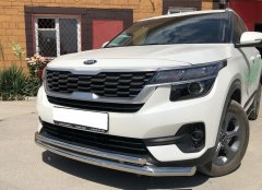 Тюнинг внедорожника Защита переднего бампера KIA Seltos 2020