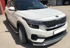 Тюнинг внедорожника Защита переднего бампера KIA Seltos 2020