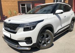 Тюнинг внедорожника Защита переднего бампера KIA Seltos 2020