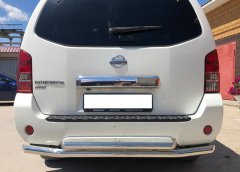 Тюнинг внедорожника Защита заднего бампера Nissan Pathfinder 2010-2013