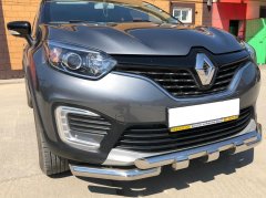 Тюнинг внедорожника Защита переднего бампера Renault Kaptur 2017