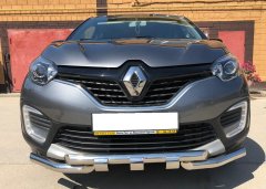 Тюнинг внедорожника Защита переднего бампера Renault Kaptur 2017