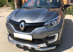 Тюнинг внедорожника Защита переднего бампера Renault Kaptur 2017