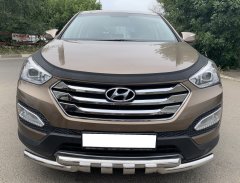 Тюнинг внедорожника Защита переднего бампера Hyundai Santa Fe 2012