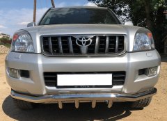 Тюнинг внедорожника Защита переднего бампера Toyota Land Cruiser Prado 120 2003-2009