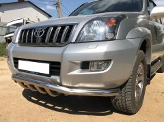 Тюнинг внедорожника Защита переднего бампера Toyota Land Cruiser Prado 120 2003-2009