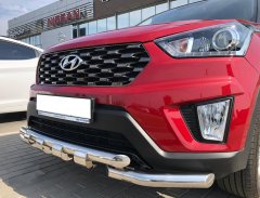 Тюнинг внедорожника Защита переднего бампера Hyundai Creta 2016