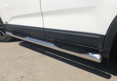 Тюнинг внедорожника Порог труба с проступью KIA Sorento 2013