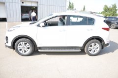 Тюнинг внедорожника Пороги с накладным листом KIA Sportage 2018 (рестайлинг)