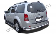 Тюнинг внедорожника Защита заднего бампера Nissan Pathfinder 2004-2010