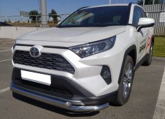 Тюнинг внедорожника Защита переднего бампера Toyota RAV4 2019