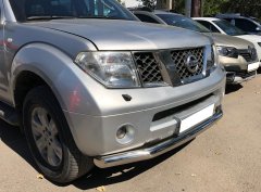 Тюнинг внедорожника Защита переднего бампера Nissan Pathfinder 2004-2010