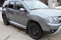 Тюнинг внедорожника Защита штатного порога труба Renault Duster 2017