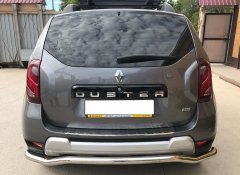 Тюнинг внедорожника Защита заднего бампера Renault Duster 2017