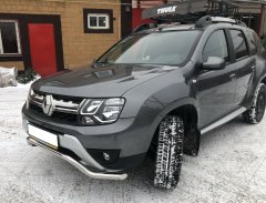 Тюнинг внедорожника Защита переднего бампера Renault Duster 2017
