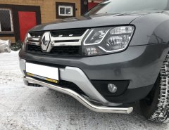 Тюнинг внедорожника Защита переднего бампера Renault Duster 2017