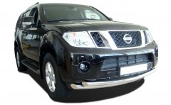 Тюнинг внедорожника Защита переднего бампера Nissan Pathfinder 2010-2013