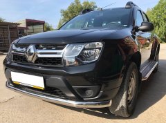 Тюнинг внедорожника Защита переднего бампера Renault Duster 2017