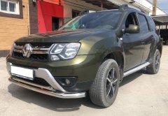 Тюнинг внедорожника Защита переднего бампера Renault Duster 2017
