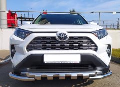 Тюнинг внедорожника Защита переднего бампера Toyota RAV4 2019