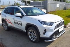 Тюнинг внедорожника Защита переднего бампера Toyota RAV4 2019