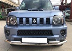 Тюнинг внедорожника Защита переднего бампера Suzuki Jimny 2012-2018
