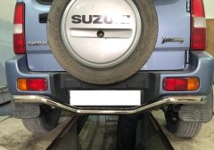 Тюнинг внедорожника Защита заднего бампера Suzuki Jimny 2012-2018