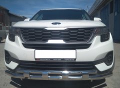 Тюнинг внедорожника Защита переднего бампера KIA Seltos 2020