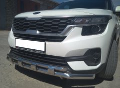 Тюнинг внедорожника Защита переднего бампера KIA Seltos 2020