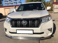 Тюнинг внедорожника Защита переднего бампера Toyota Land Cruiser Prado 150 2017