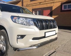 Тюнинг внедорожника Защита переднего бампера Toyota Land Cruiser Prado 150 2017