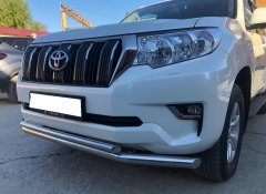 Тюнинг внедорожника Защита переднего бампера Toyota Land Cruiser Prado 150 2017