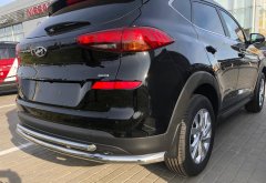 Тюнинг внедорожника Защита заднего бампера Hyundai Tucson 2018 III рестайлинг