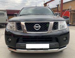 Тюнинг внедорожника Защита переднего бампера Nissan Navara 2005