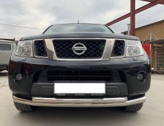 Тюнинг внедорожника Защита переднего бампера Nissan Navara 2005