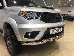 Тюнинг внедорожника Защита переднего бампера УАЗ Patriot 2014-2017, 2020
