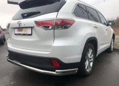 Тюнинг внедорожника Защита заднего бампера Toyota Highlander 2014