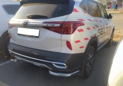 Тюнинг внедорожника Защита заднего бампера KIA Seltos 2020