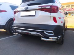 Тюнинг внедорожника Защита заднего бампера KIA Seltos 2020