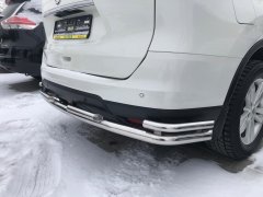Тюнинг внедорожника Защита заднего бампера Nissan X-trail 2018- наст. время (рестайлинг)