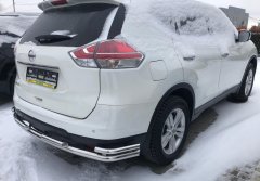 Тюнинг внедорожника Защита заднего бампера Nissan X-trail 2018- наст. время (рестайлинг)