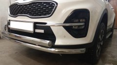 Тюнинг внедорожника Защита переднего бампера KIA Sportage 2018 (рестайлинг)