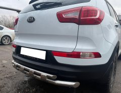 Тюнинг внедорожника Защита заднего бампера KIA Sportage 2010